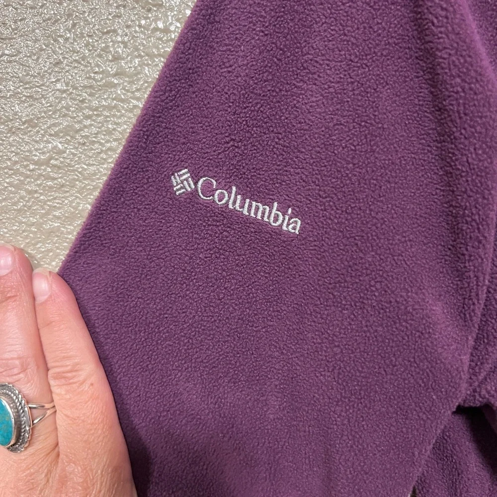Women’s Columbia Fleece 1/4 Zip Fitted Style Jacket Cozy Warm Hiking Outdoor